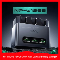 LLANO NP-W126S PD/QC Fast Charger-Storage Box Type-C for Fuji XT30 XT50 XS10 Camera Battery Accessory