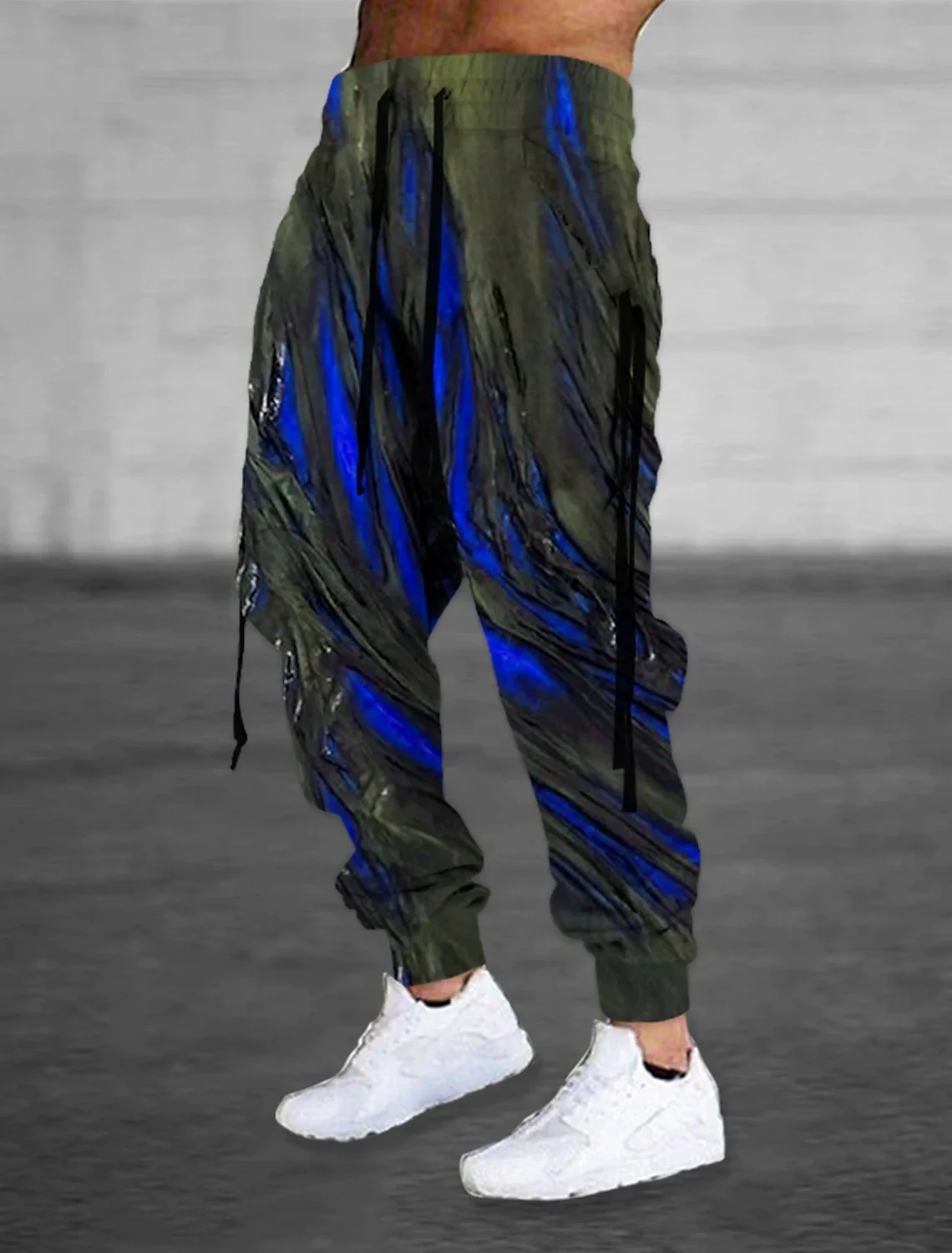 

Autumn Winter New Style Men Jogging Pants Skull 3D Printing Elastic Waist Drawcord Loose Casual Sports Pants