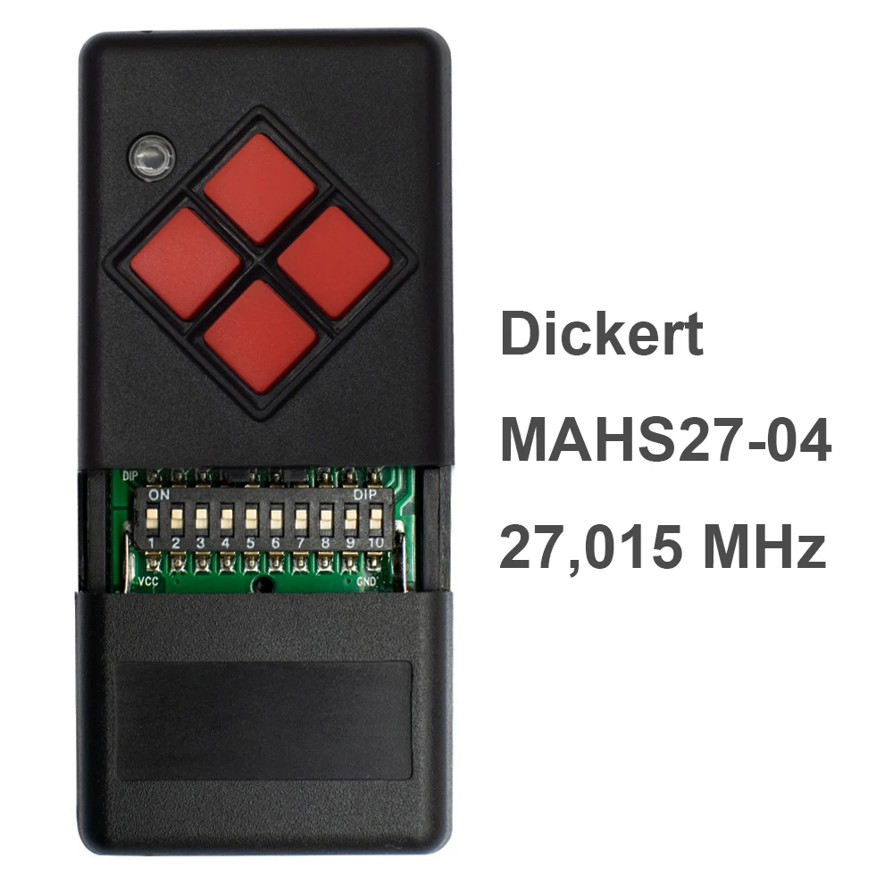 Dickert MAHS27-04 MAHS27-01 27,015MHz Garage Door Remote Control Dickert MAHS27 27MHz Hand Transmitter