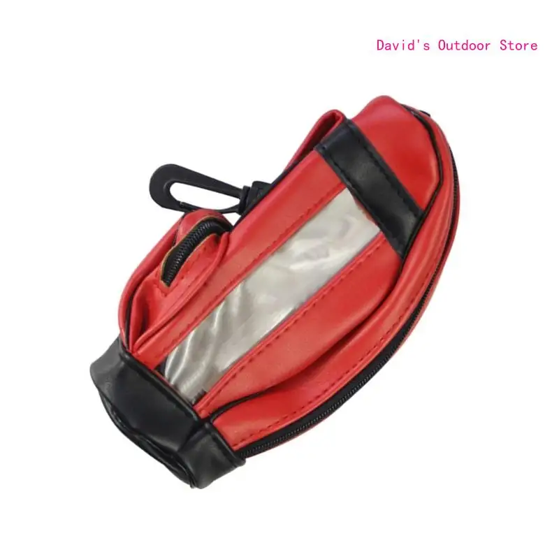 Bolsa para pelota Golf cuero PU, bolsa almacenamiento portátil, bolsa transporte para pelota Golf, impermeable,