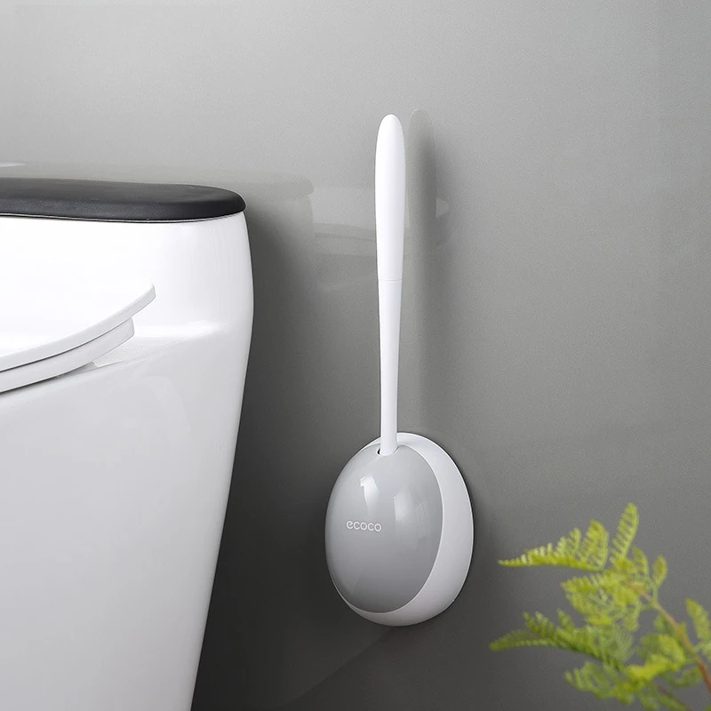 No Dead Ends Toilet Brush Household Wall-mounted Creative Bathroom Silicone Washing Squat Pit Toilet Brush Set