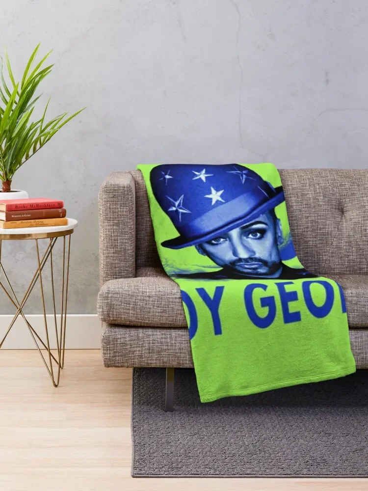 Singer Boy George-blue Throw Blanket Extra Large Throw Picnic Beach Fluffys Large Blankets