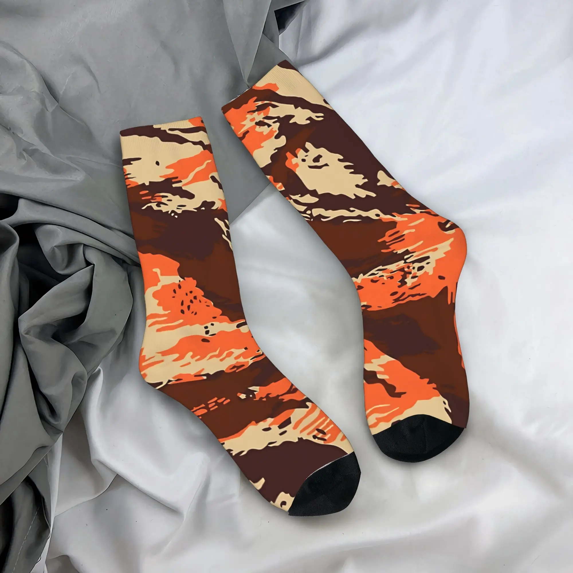 

Мужские носки оранжево-коричневые чулки с камуфляжным узором зимние мягкие дышащие носки в стиле ретро дизайнерские спортивные носки для бега против пота