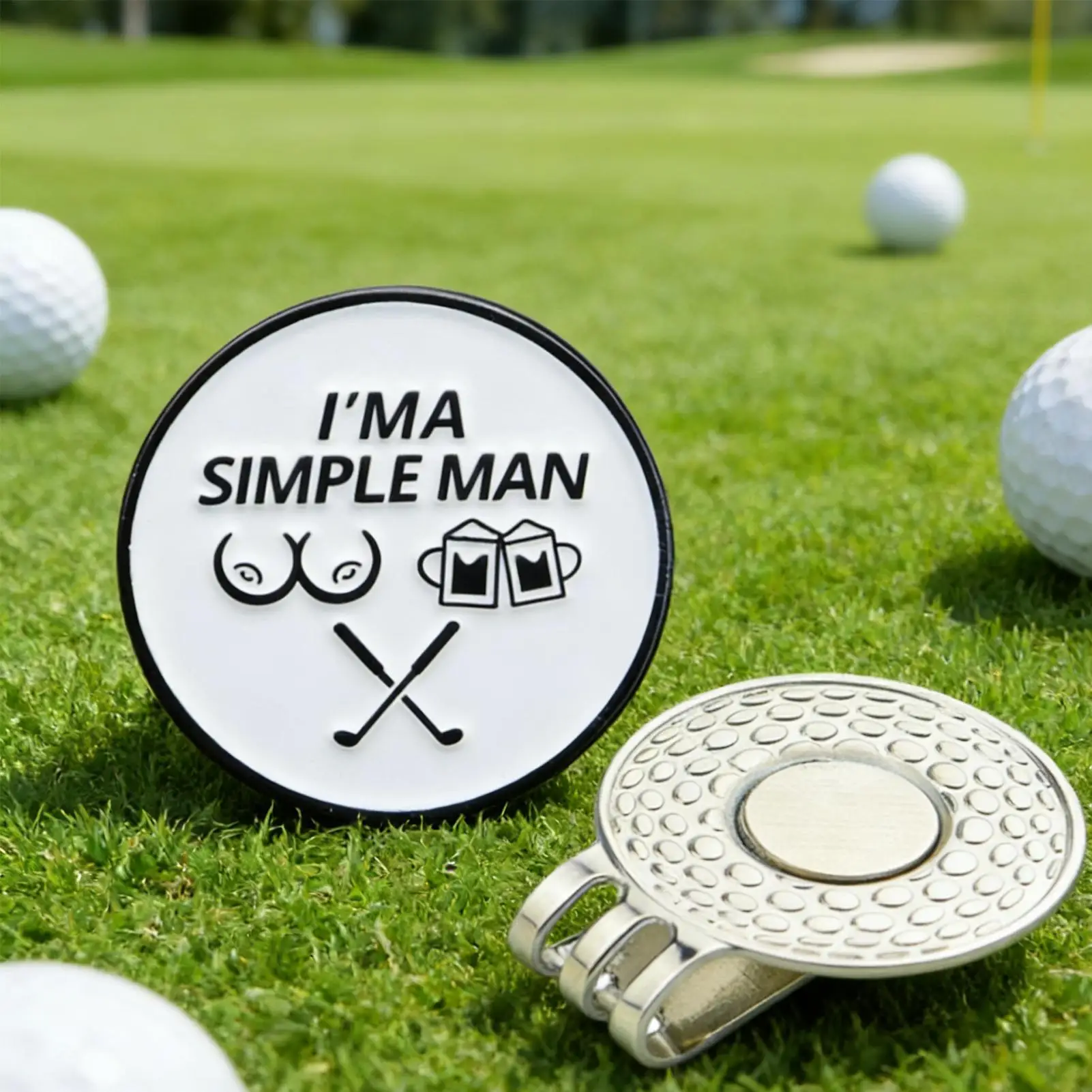 

Golf Hat Clip Magnetic Golf Hat Decoration Metal Ball Marker Clip for Match Outdoor Indoor Course Practice Range Tournament