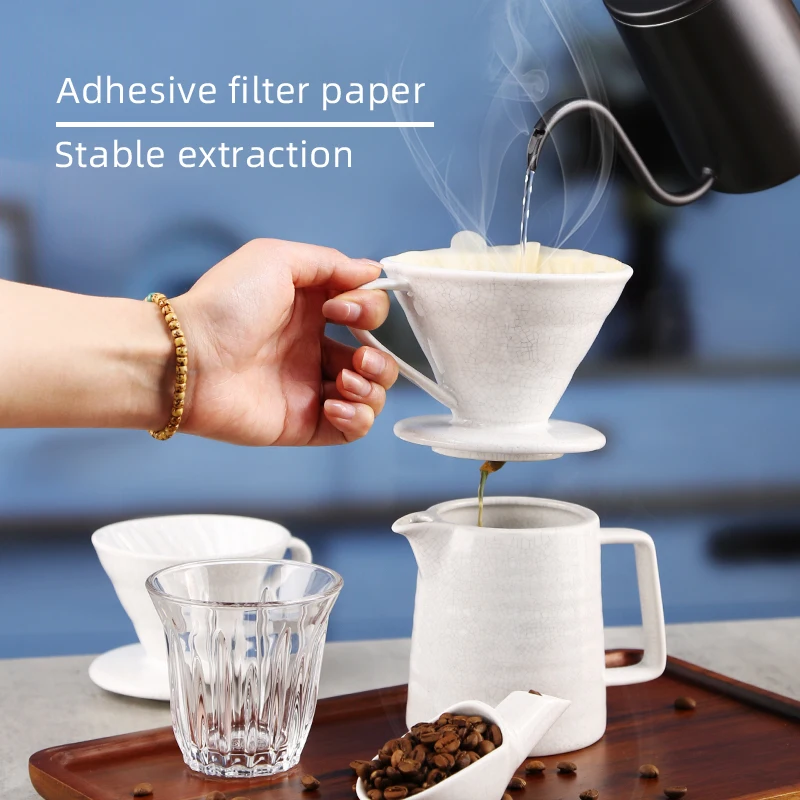 Creative Design Food Grade material Pour Over barista Accessories 01 02 Ceramic COFFEE Dripper Tools