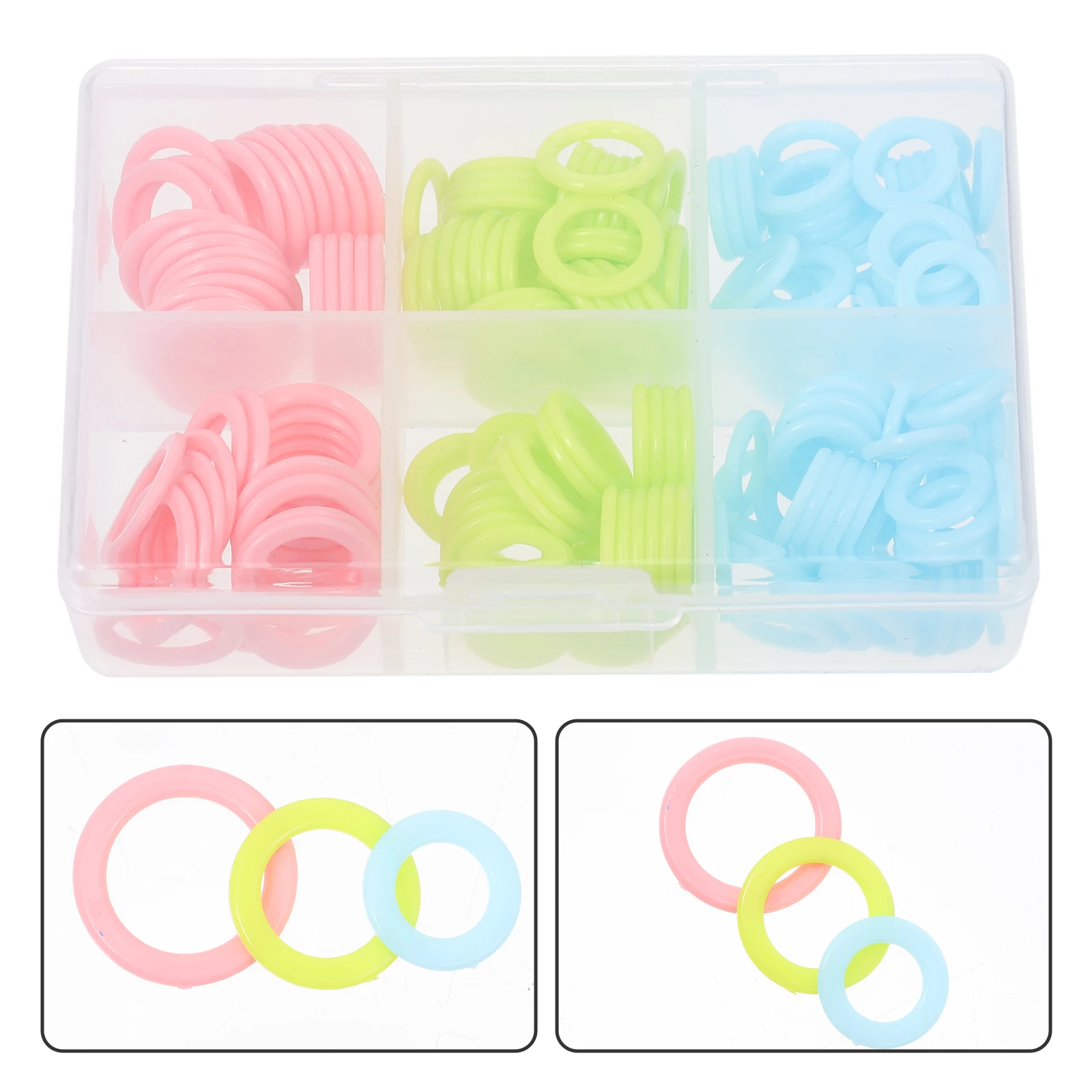 

Knitting Marker Ring Plastic Marking Stitch Markers for Crafts Colorful Crochet