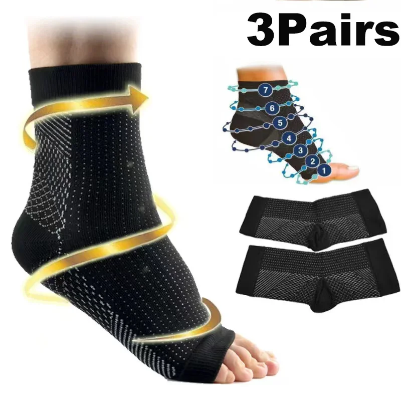 1/3/5 Pairs Men Women Ankle Support Sports Running Compression Ankle Pretect Outdoor Breatheable Sleeve Socks Brace