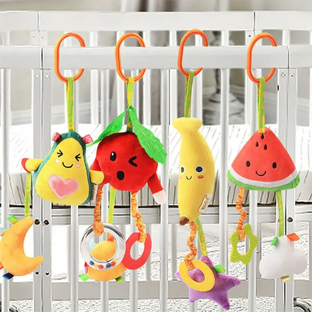 Frutta Passeggino Giocattolo da appendere Cotone PP Peluche Farcito Passeggino Letto Giocattoli da appendere Campana da appendere per culla resistente all'usura