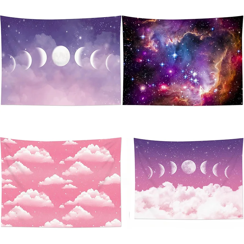 Dekorativer Hintergrund, rosa Wolke, Wandteppich, Schlafzimmer, Wandbehang, natürliche Landschaft, Wand, Wohnzimmer, Kunst, Wandteppich, Schlafsaal