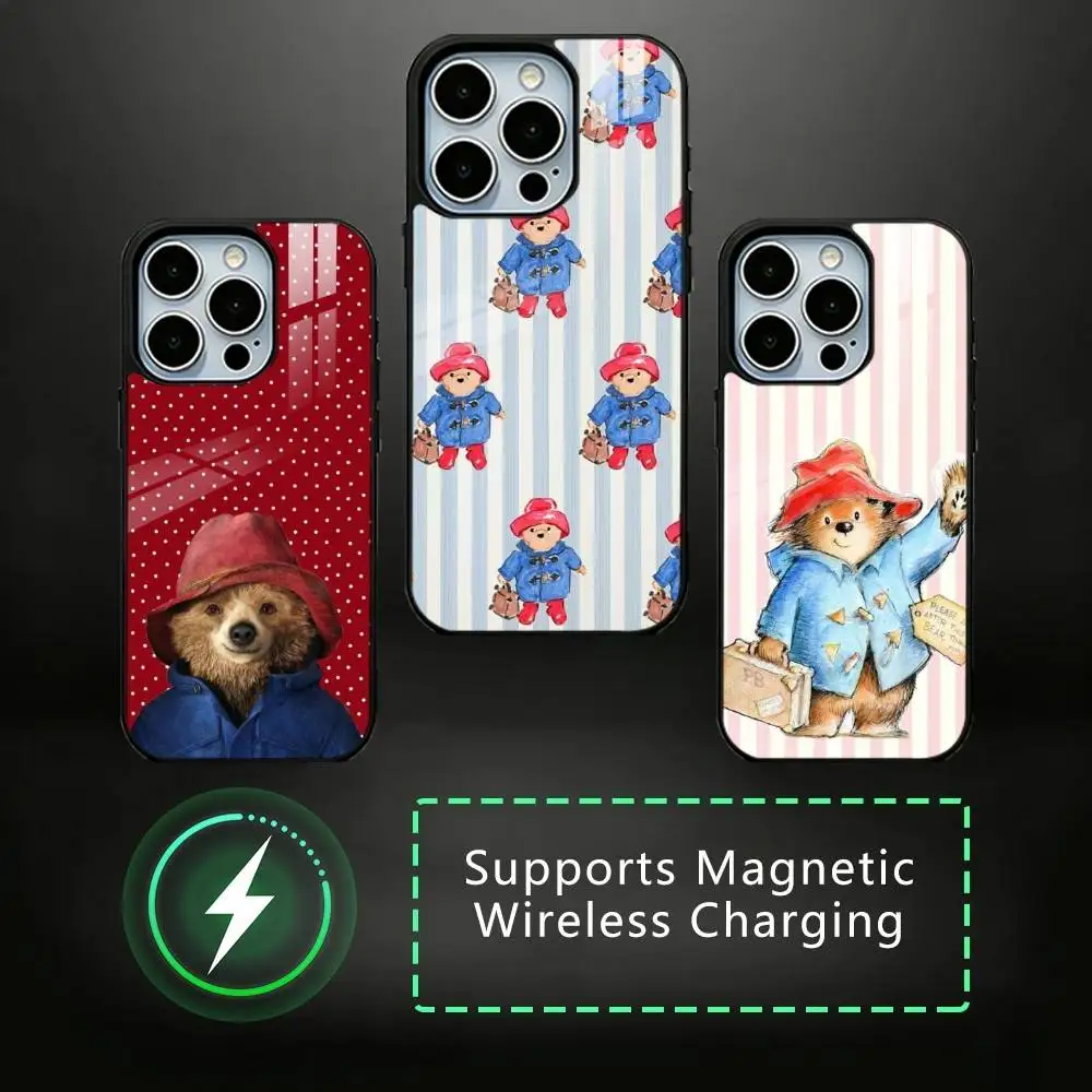 

P-PaddingtonS Bear Phone Case For iPhone17,16,15,14,13,12,11 Plus,Pro Magnetic with Magsafe Wireless Charging