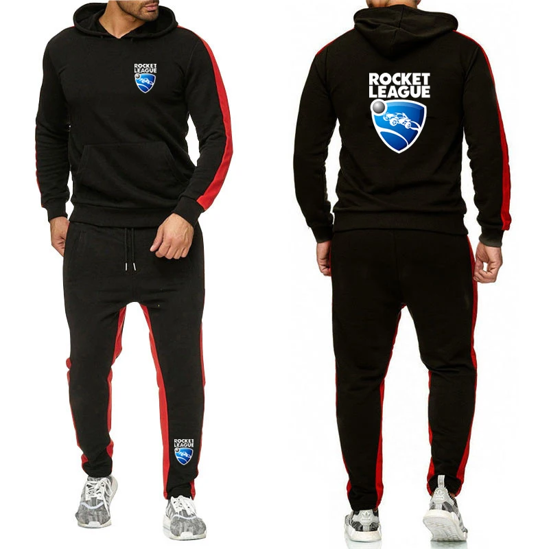 

2024 Printing New Men Rocket League Spring and Autumn Solid Color Tracksuits Fashion Hoodies Sweatpants Jogging Suits