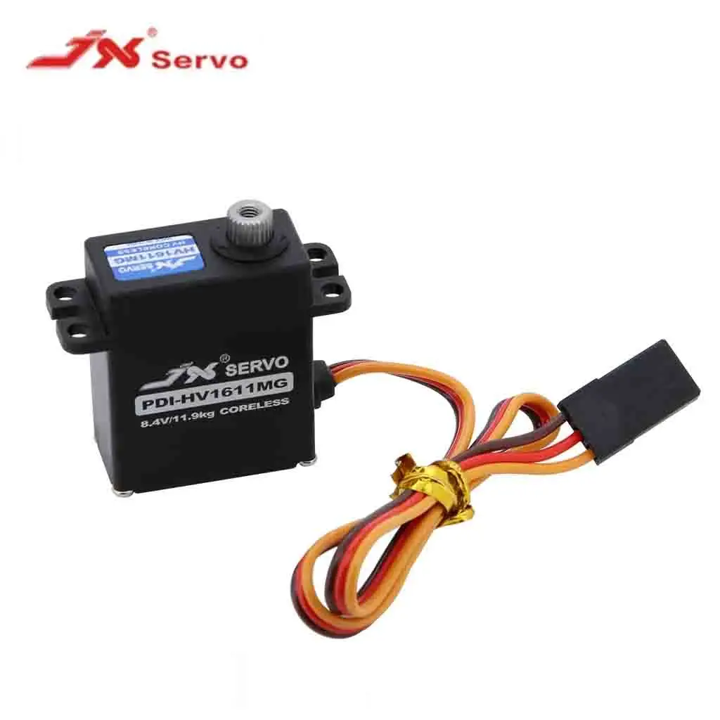 

JX PDI-HV1611MG 11 кг RC Digatal Servo Сервопривод с металлической шестерней без сердечника 4,8-8,4 В для 1/8 1/10 1/12 1/18 Автомобильный вертолет Гусеничные дроны RC
