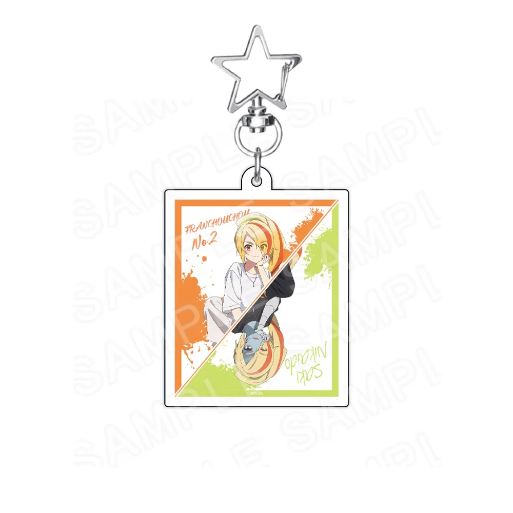 Anime Zombie Land Saga Junko Sakura Saki  6CM Acrylic Stand Cute bag charm Pendant Keyring Car keychain decoration Fans Gift