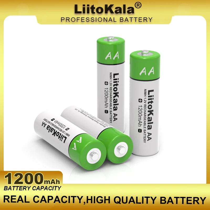 LiitoKala NiMH 1.2V AAA 500mAh AA 1200mAh Rechargeable Battery Suitable For Toys/Temperature Gun/Mouse/Electronic Scales/Etc.