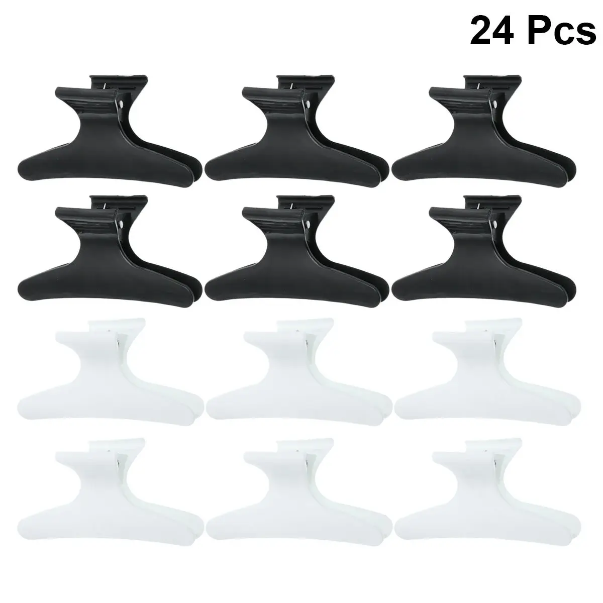 

24 шт. разноцветных пластиковых заколок-бабочек с гибкими зубцами без заломов для волос, для женщин и девочек, для густых и тонких волос