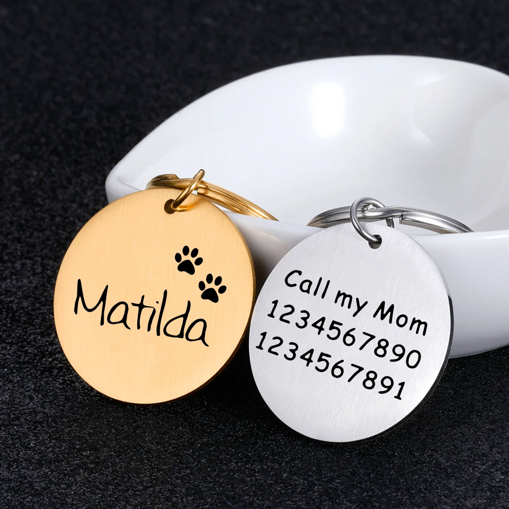 

1 pc Diy Engraved Tags Dog Tag Laser Engraving Tags Engraved Record Tel Address For dog Pets