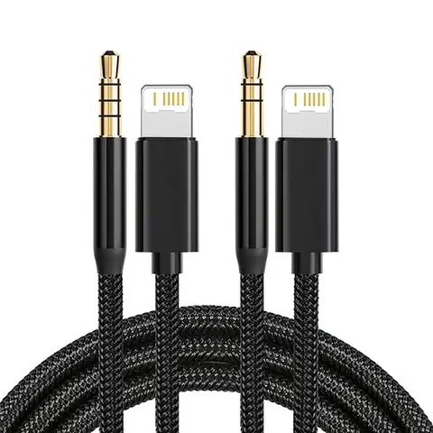 for ios L to 3.5mm Aux Cable for iPhone 14 13 12 11 Pro Max X 8 3.5mm Headphone Jack Adapter Stereo Audio Cable For iOS Cord