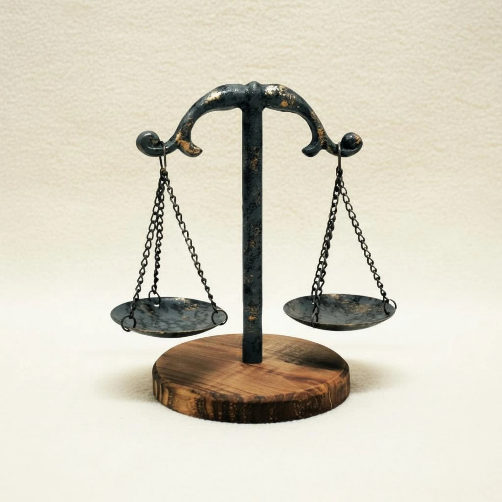 Lawyer Gift Desk Decor Decorative Vintage Iron Scale Ornament Vintage Balance Scale Ornament Rustic Finish for Judges