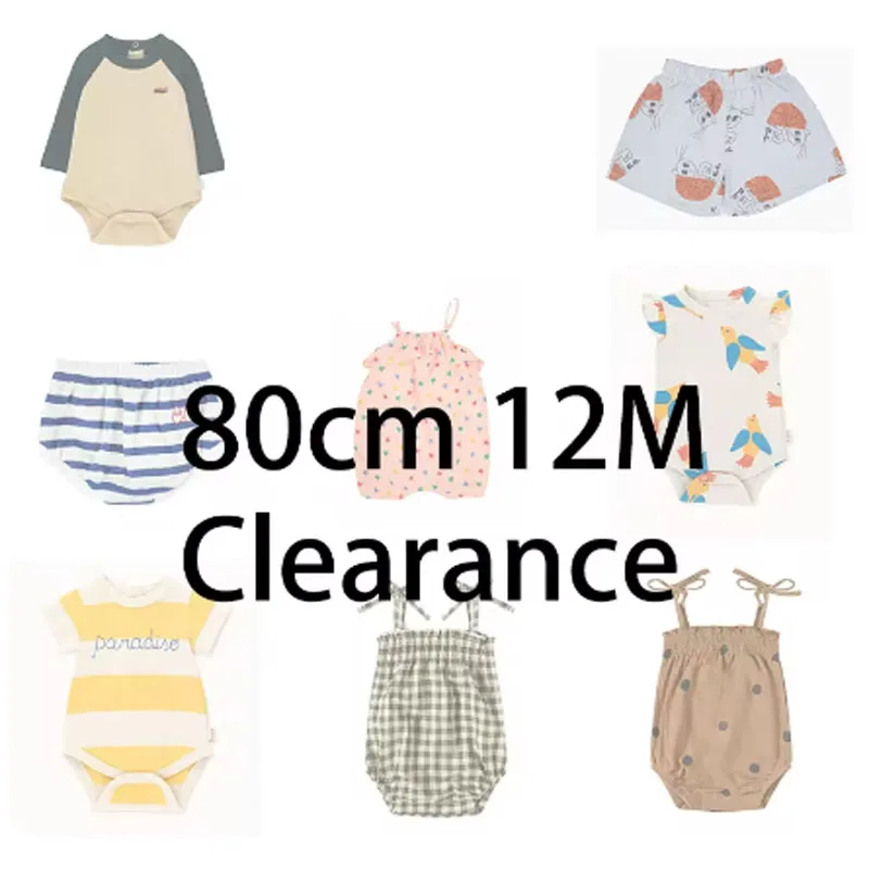 EnkeliBB 2+ Pieces Free shipping ~  80cm 12M Clearance Baby Sping Summer One-piece Rompers Brand Infant Clothes