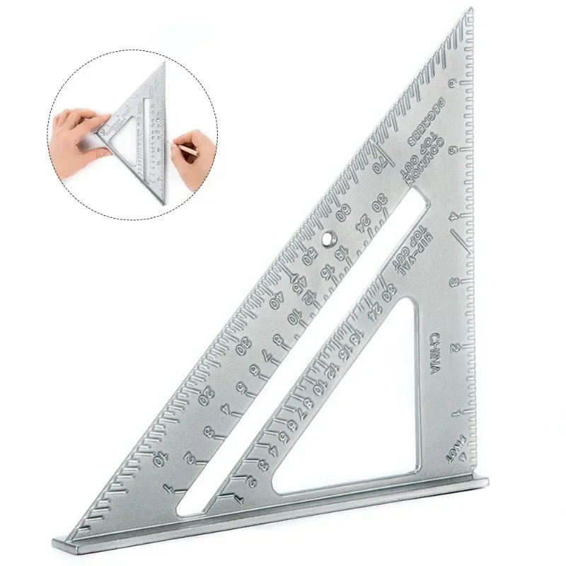 

Measuring Tool Carpenter Straight Ruler Aluminum Alloy Speed Protractor Miter 3 Right Angles Scriber Saw Guide Rail SetSquare