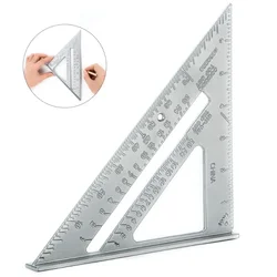 Measuring Tool Carpenter Straight Ruler Aluminum Alloy Speed Protractor Miter 3 Right Angles Scriber Saw Guide Rail SetSquare