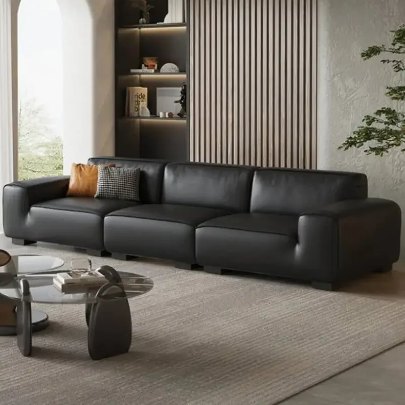 

Nordic Economic Sectional Sofa Simple Black Relax Modern Leather Sofa Elegant Cushion Muebles Para Dormitorio Home Furniture