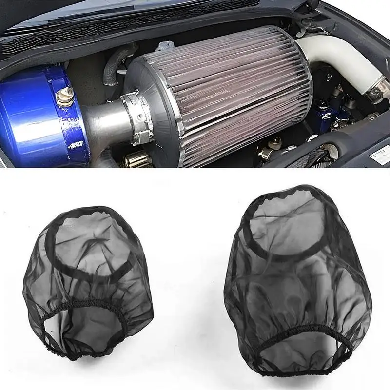 Cold Air Intake Cover Car Cold Air Filter Protective Cover Dustproof Rain Sock For Air Intake Filters Waterproof Air Filter Wrap