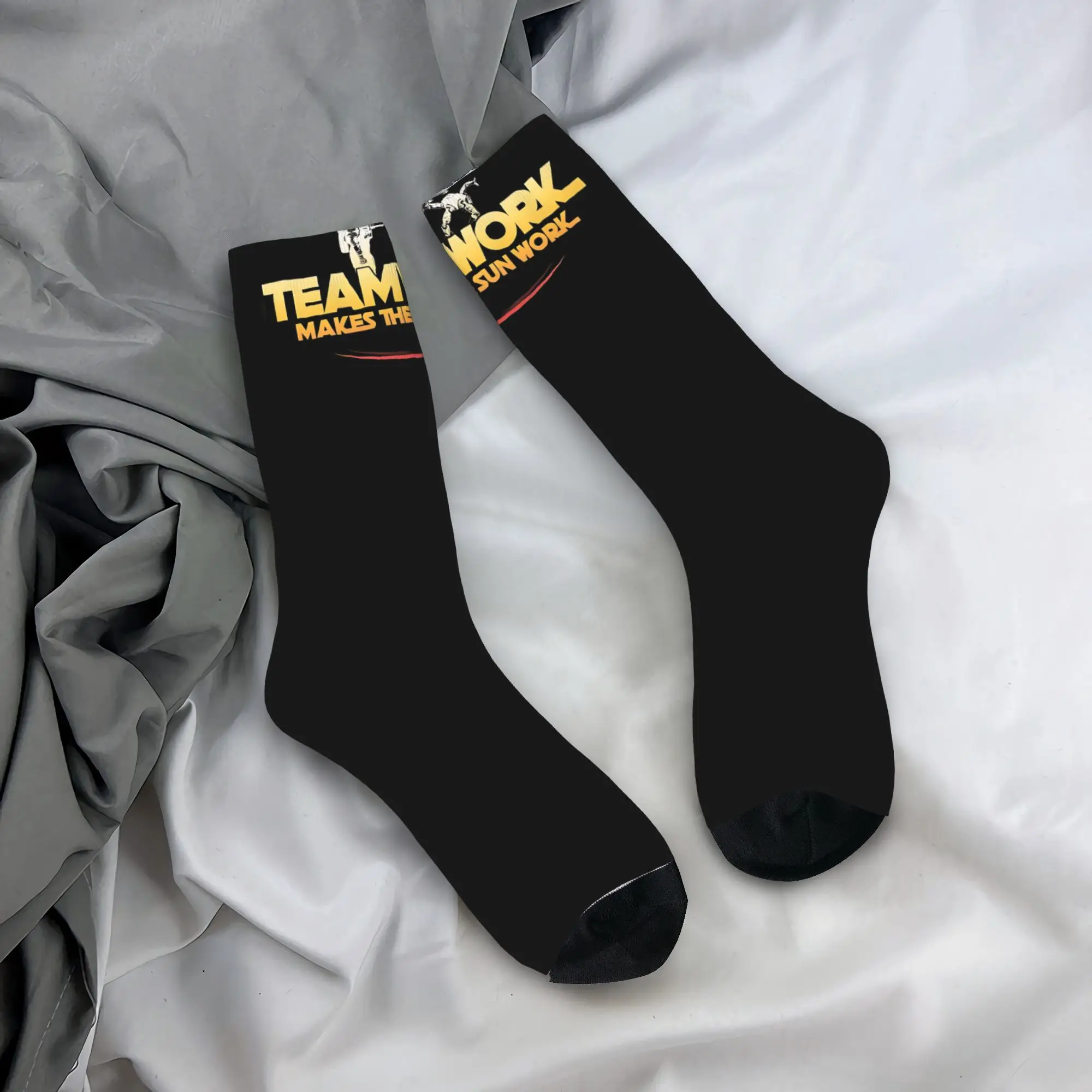 Fashion Teamwork Makes the Sun Work Football Socks Project Hail Mary  Polyester Long Socks for Unisex Sweat Absorbing