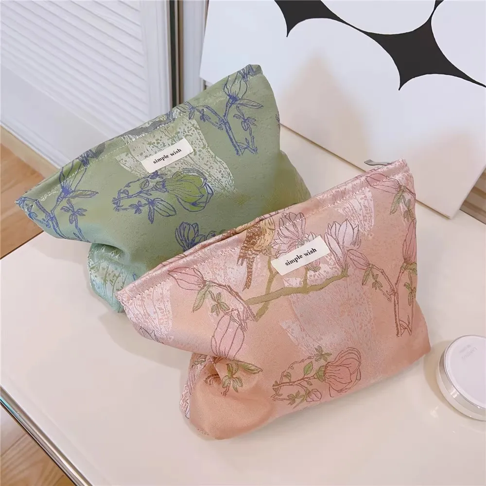 

Zipper storage bag artistic Chinese style handbag bag toiletries storage makeup bag