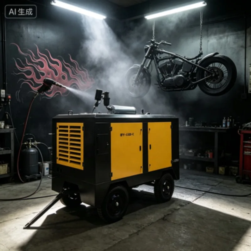 Portable Screw Air Compressor 15KW 20HP 7Bar 12Bar Diesel Engine Driven Industrial Air Compressor for Construction Site Sale