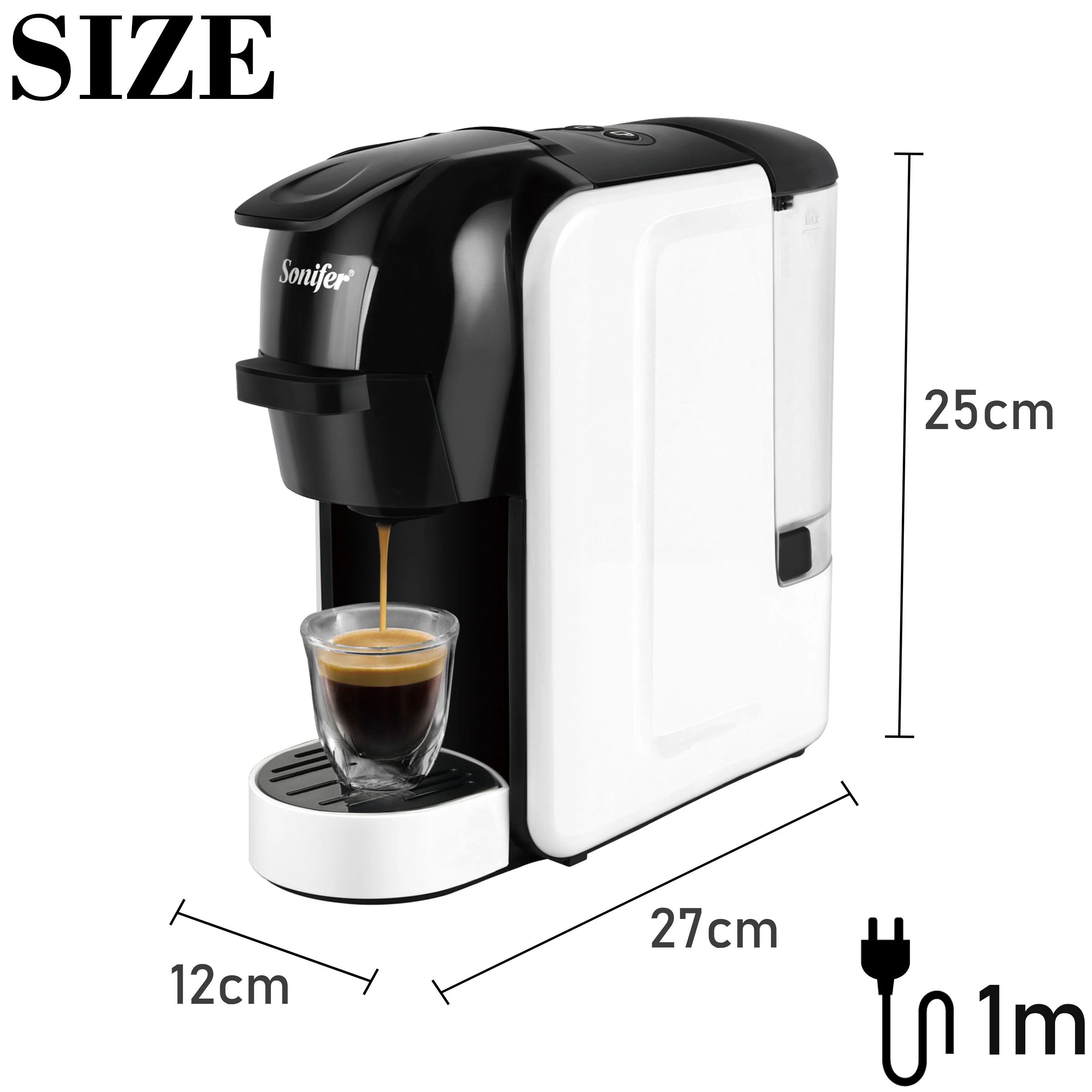 Expresso Coffee Machine Capsule 19 Bar Coffee Maker 3 In1 Multiple Capsule For Dolce Gusto&Nespresso&Powder For Gift Sonifer