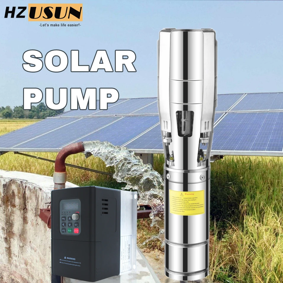 7 HP High Flow Solar Energy Submersible Water Pump Price SUS 304 Agriculture Solar Power Farm Irrigation Bore Impeller Pump Kits