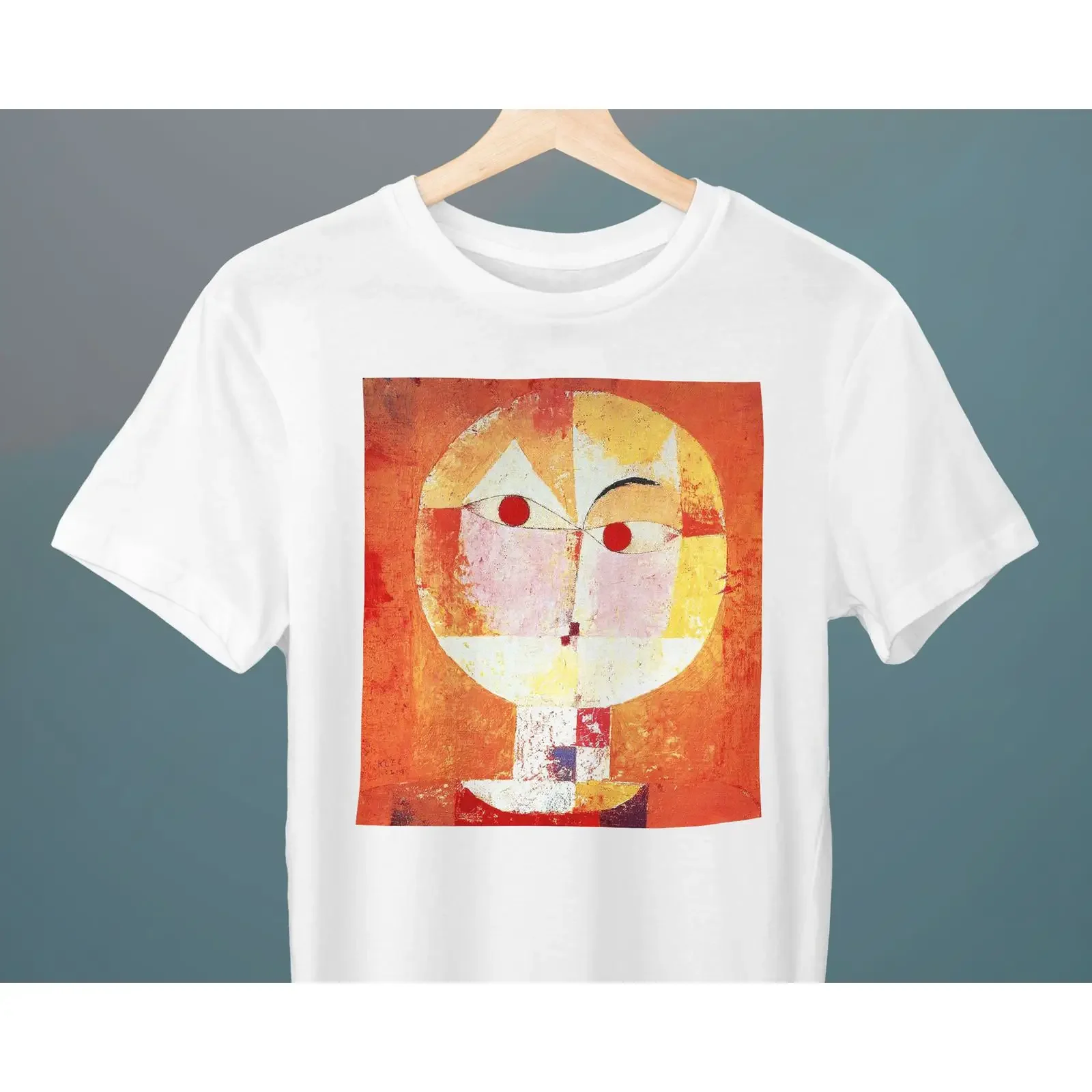 Paul Klee Senecio Cubism Bauhaus Painting Fine Art T Shirt Aesthetic for Lovers Him Her vintage Washed Slightly streetwear