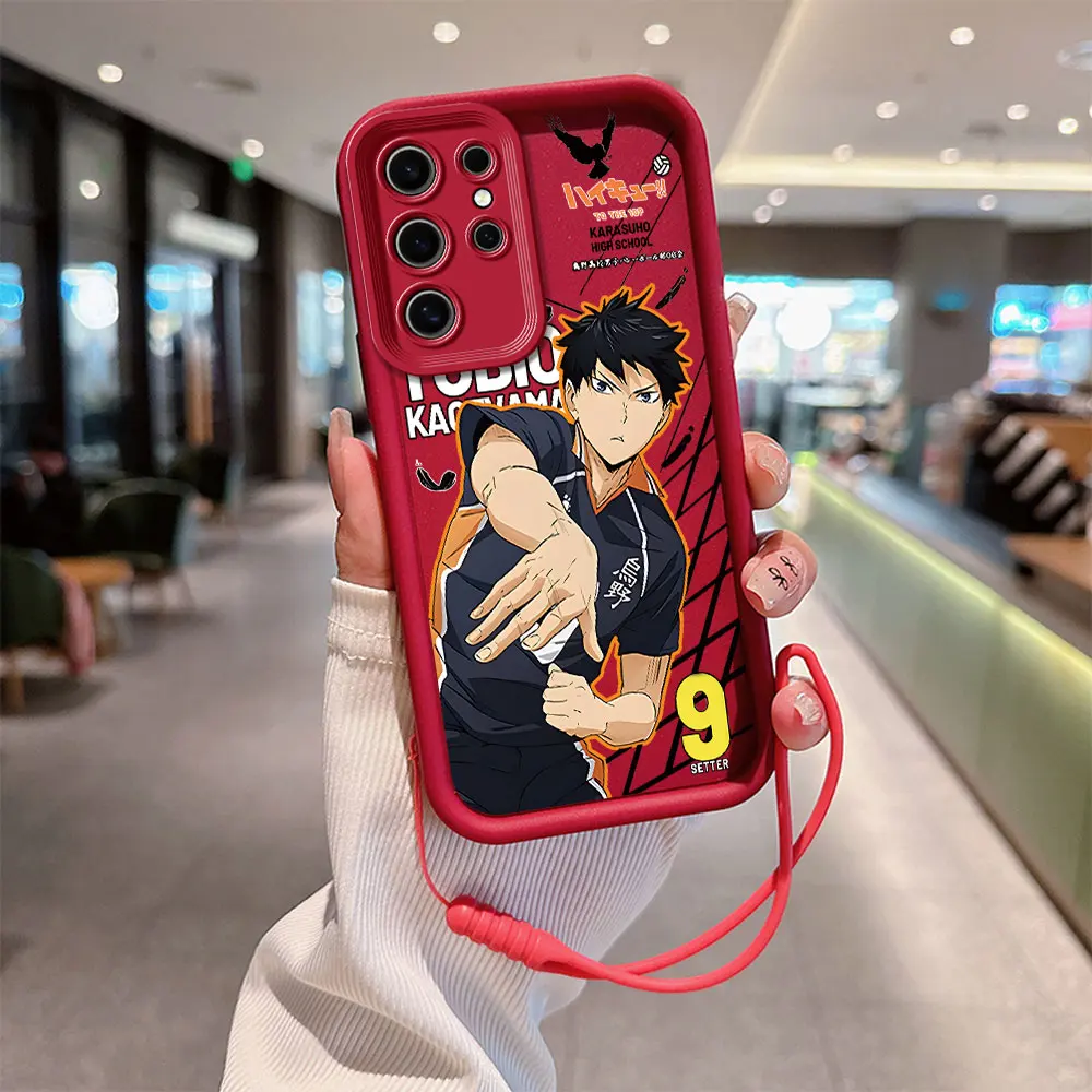 Anime Shoyo Hinata Haikyuu Phone Case for Samsung S24 S23 S22 S21 S20 Note  20 FE Plus Ultra 5G Soft TPU Cover With Hand Strap - AliExpress 202192403