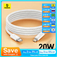 Baseus USB C Cable For IPhone 14 13 12 11 pro Max Xs Plus 20W Fast Charging Cable Type C Date Wire For ipad Macbook