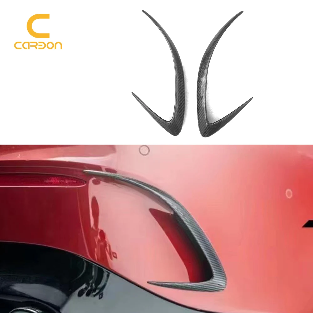 Car Exterior Body Trim Carbon Fiber FD Style Rear Bumper Air Knife Trim For Mercedes-Benz CLA W118