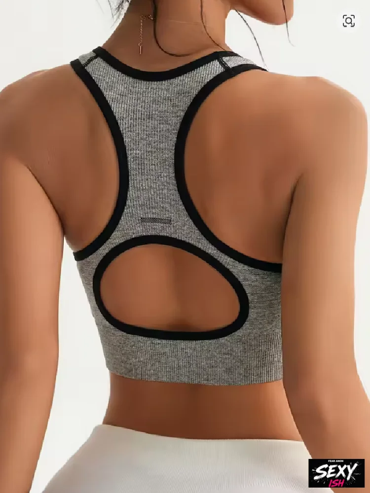 New‑style tank‑top sports bra, seamless plus‑size, high‑impact shock‑resistant for yoga, running and fitness workouts