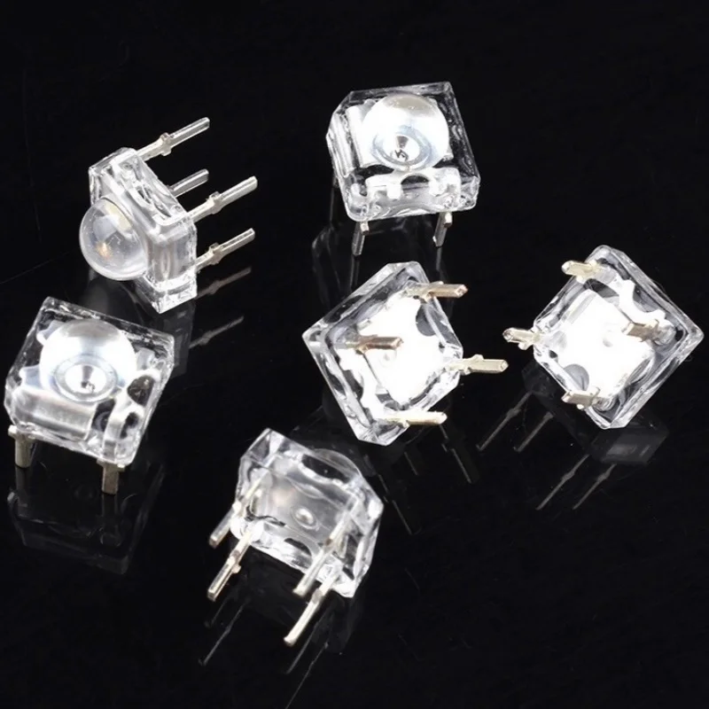 10pcs F3mm/F5mm Round Head Piranha LED Beads High Brightness White Red Green Blue Yellow