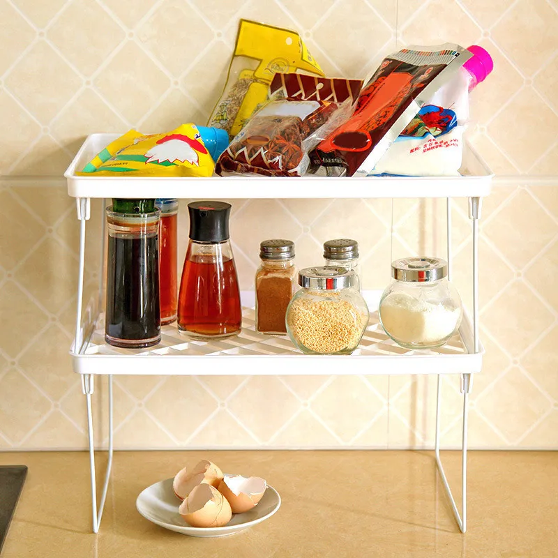 1Pcs Folding Shelf Storage Rack Kitchen Bathroom Folding Cabinet Storage Rack Kitchen Novelty Accessories Item Organizer