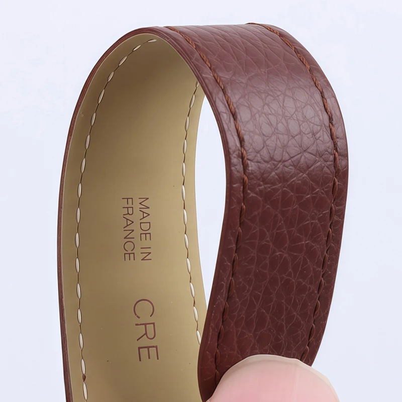 17 مللي متر 18 مللي متر 20 مللي متر 22 مللي متر حزام ساعة جلد البقر ل كارتييه تانك لندن سولو مفتاح الرجال والنساء جلد البقر حزام الساعات سوار #2