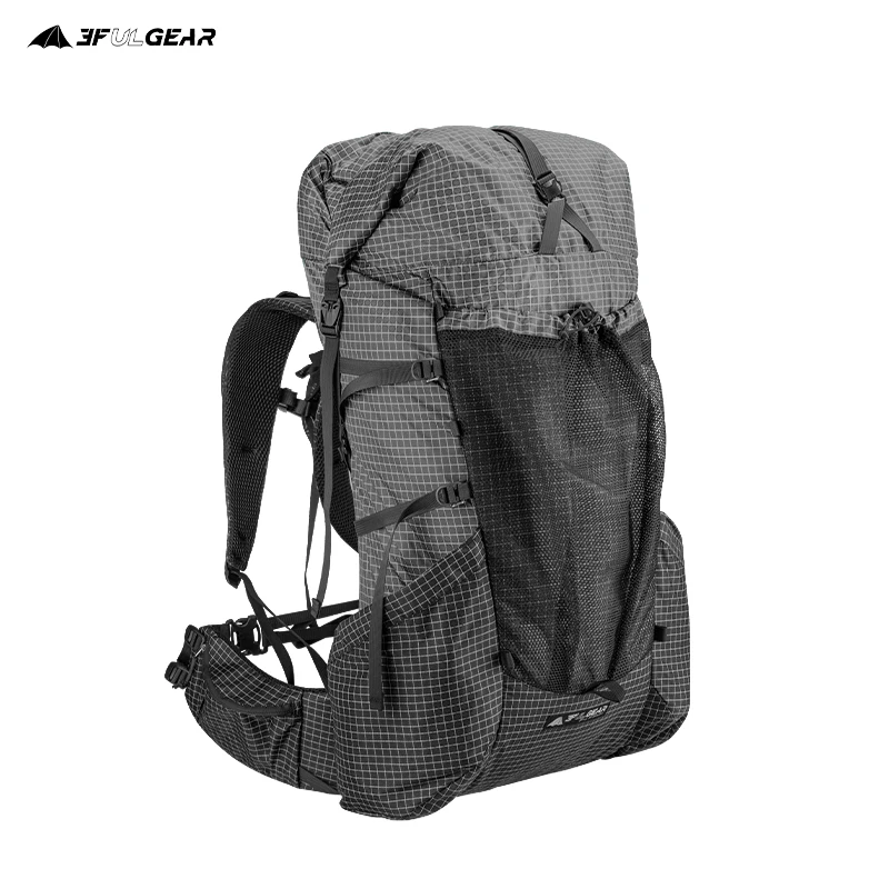 3F UL Gear Ultralight Backpack Waterproof Durable Large Capacity Lightweight Frame Packs For Outdoor Camping And Hiking 45L+10L