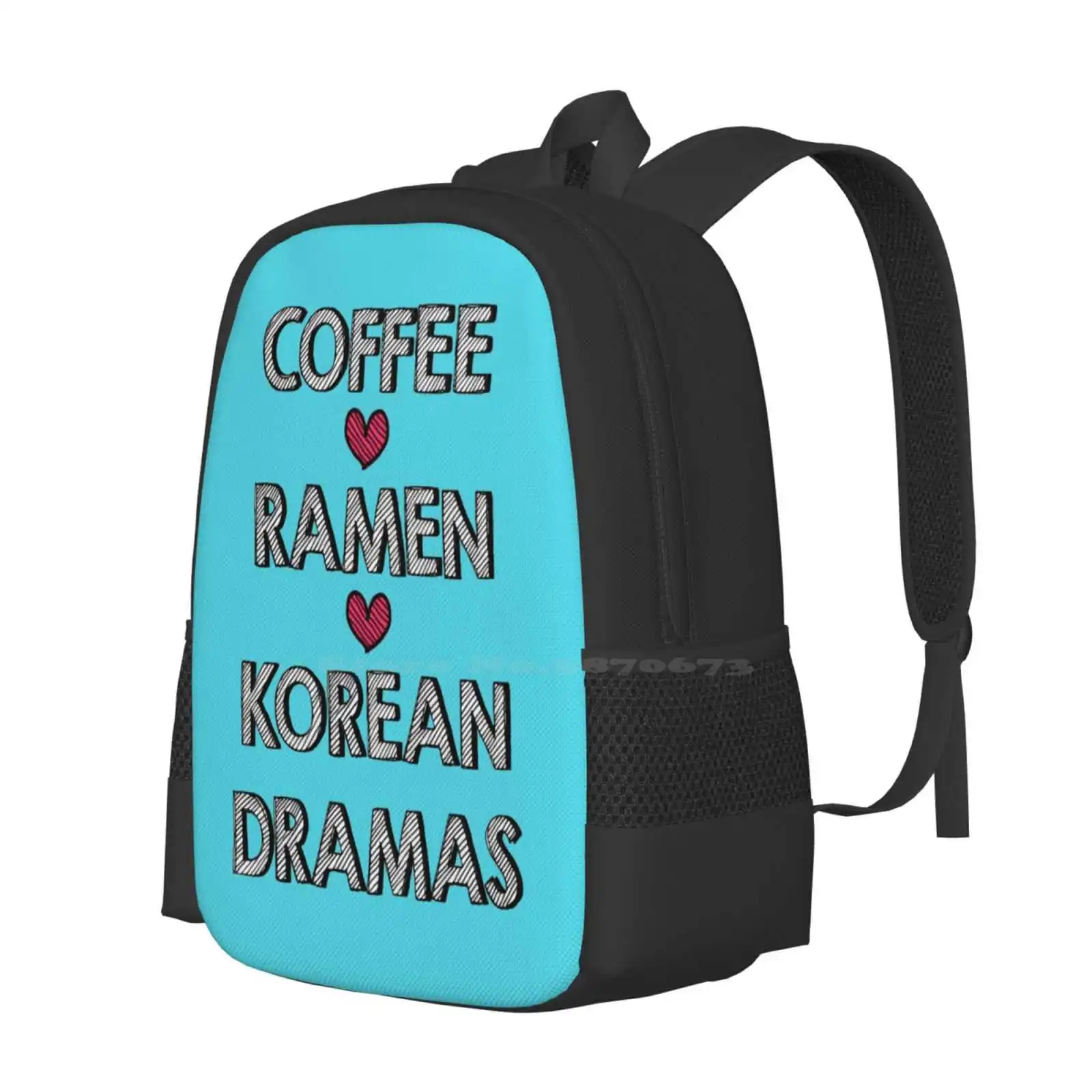 Coffee - Ramen - Korean Dramas Hot Sale Backpack Fashion Bags Korean Drama Kdrama Goblin Ramen K Drama K Pop Kpop Namjoon Stan