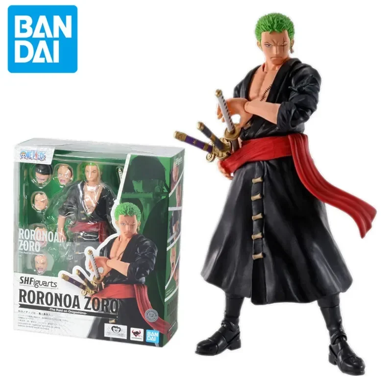 Bandai One Piece S.H.Figuarts Zoro Anime The Raid on Onigashima Roronoa Zoro SHF Toys PVC Action Figure Collector