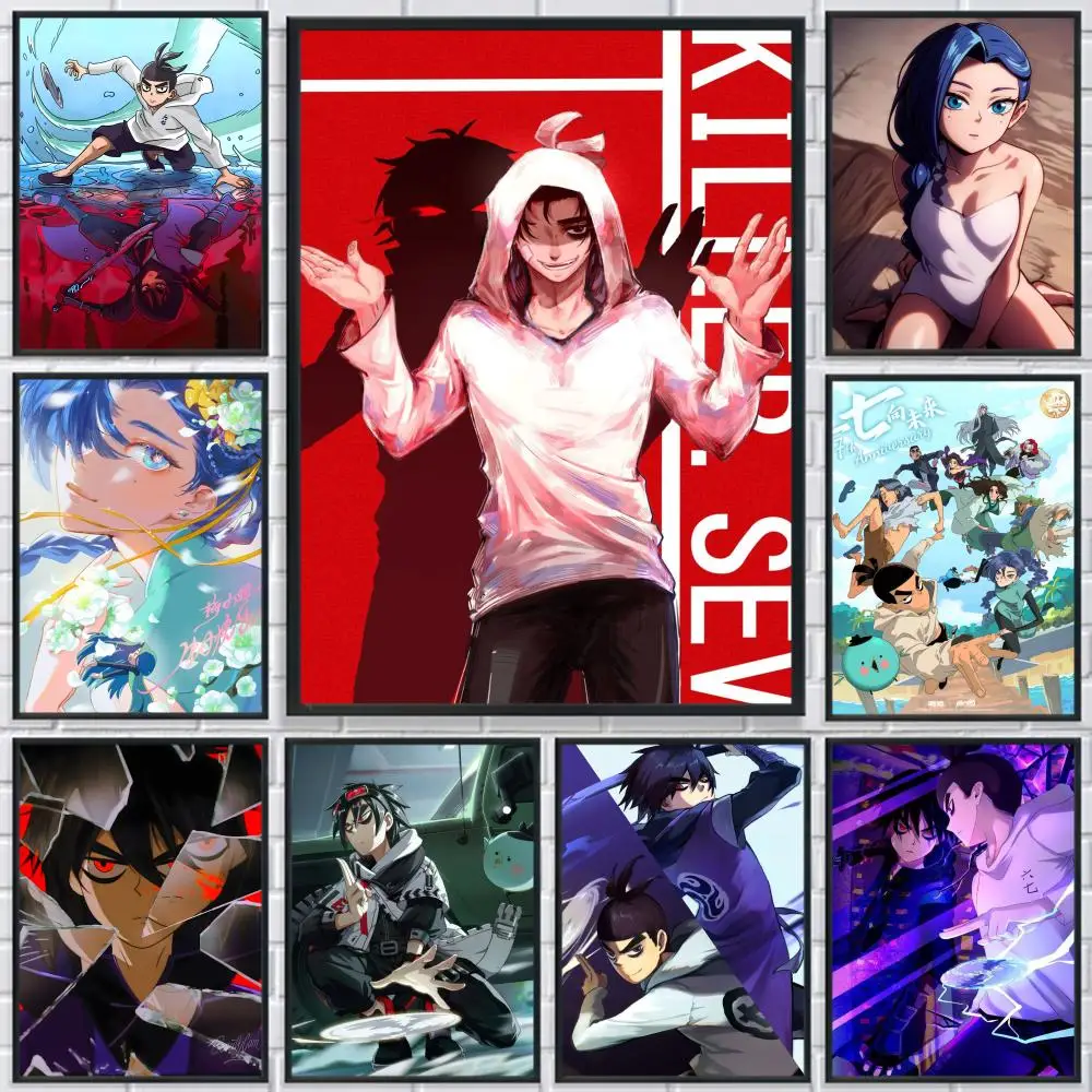 

Funny Anime S-Scissor Sevenc Poster HD Print Personalized Canvas Wall Mural Art Poster Photos for Living Room Home Decor Durable