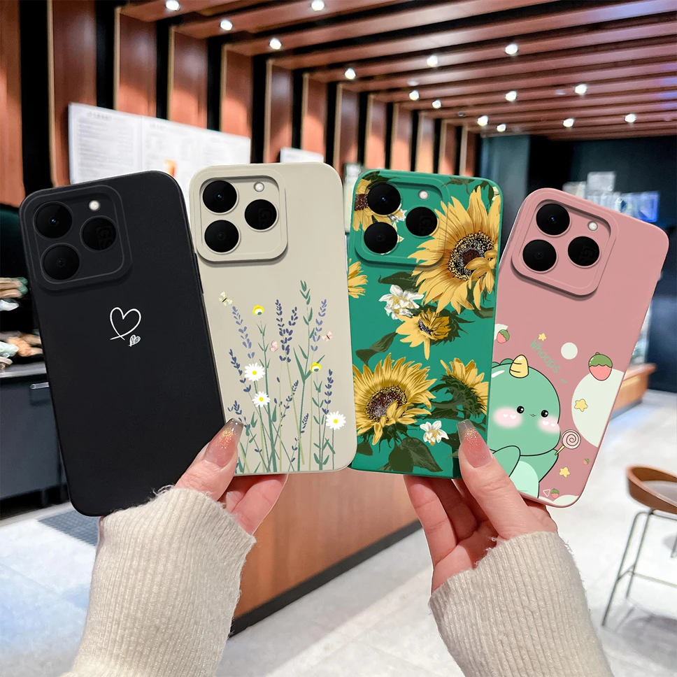 Para Realme 15T 5G Funda de teléfono encantador dinosaurio dibujos animados suave silicona anticaída Protector Para Realme15T Funda ligera