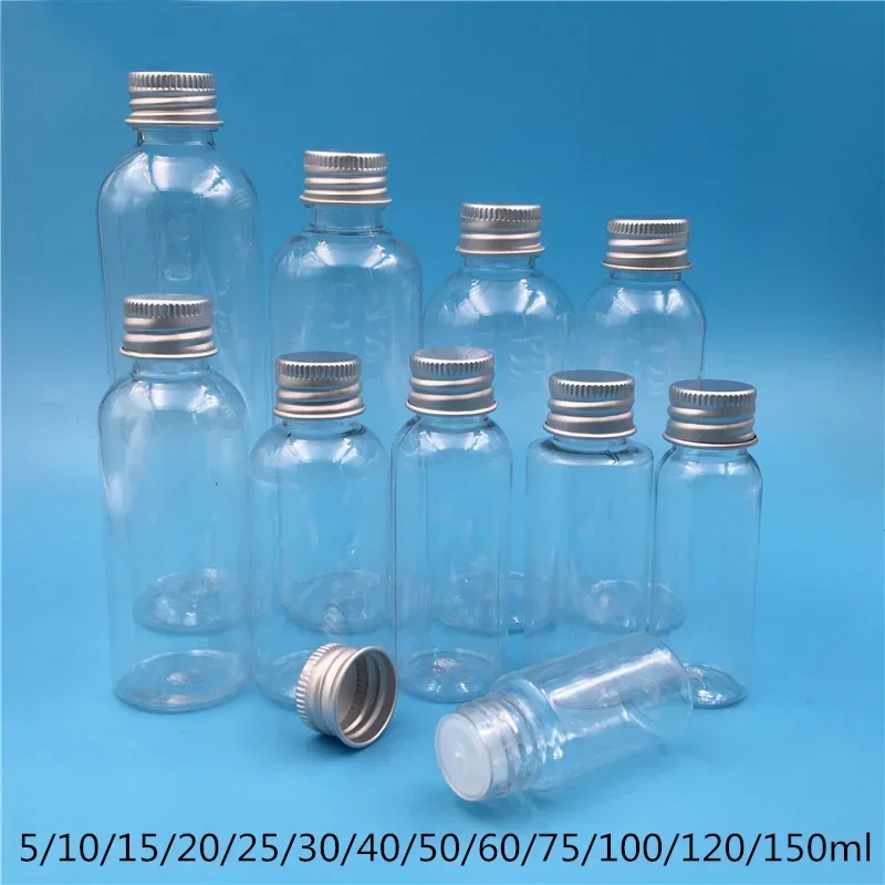 10ml 20ml 30ml 40ml 50ml 60ml 100ml 120ml botella de plástico vacía loción esencial cosmética crema contenedor recargable de agua