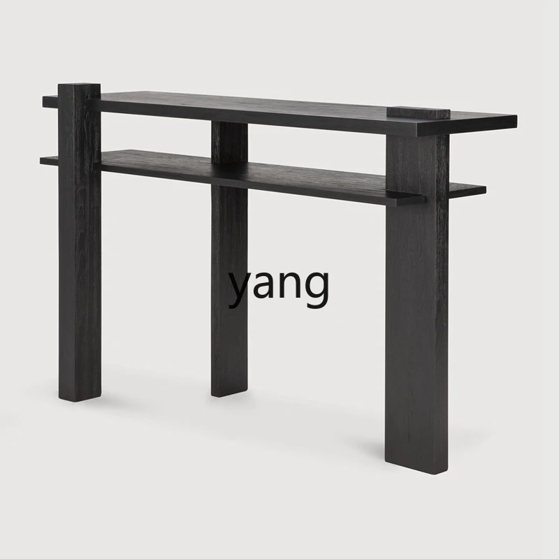 

XYY black oak porch table retro porch table storagedecoration table