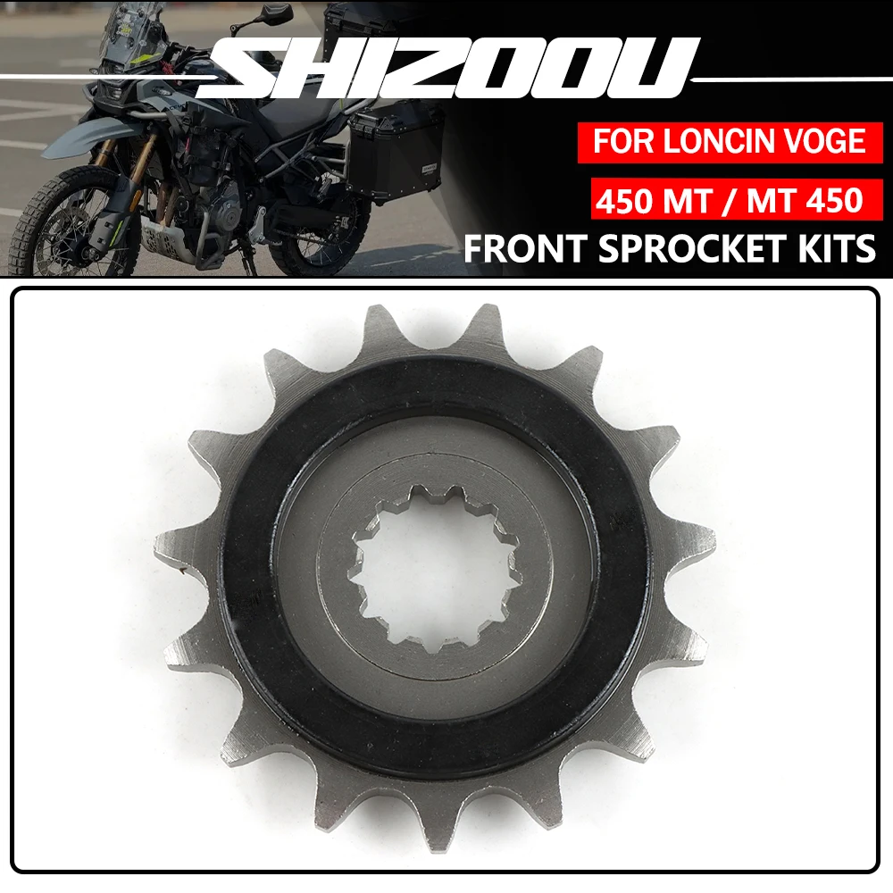 15T für CFMOTO 450MT: Leises, langlebiges Motorrad-Vorderradkettenrad / Vorderes Schwungrad / Ritzel