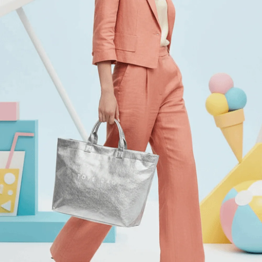 

Transparent PVC Paper Tote Bag Magnetic Buckle Solid Color Women Commute Handbag Large Capacity Korean Style