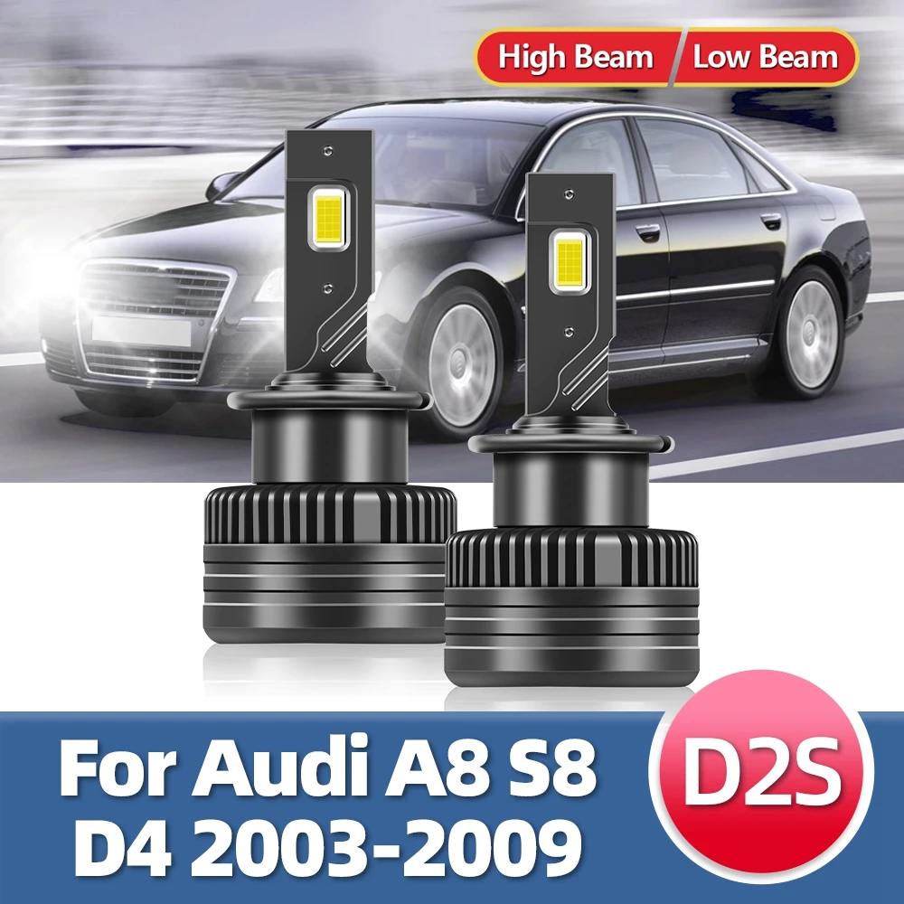 

2pcs LED Car Headlights HID D2S Bulbs 110W 30000LM Turbo Lamp 6500K Automobile 12V D Series For Audi A8 2003-2006 2007 2008 2009